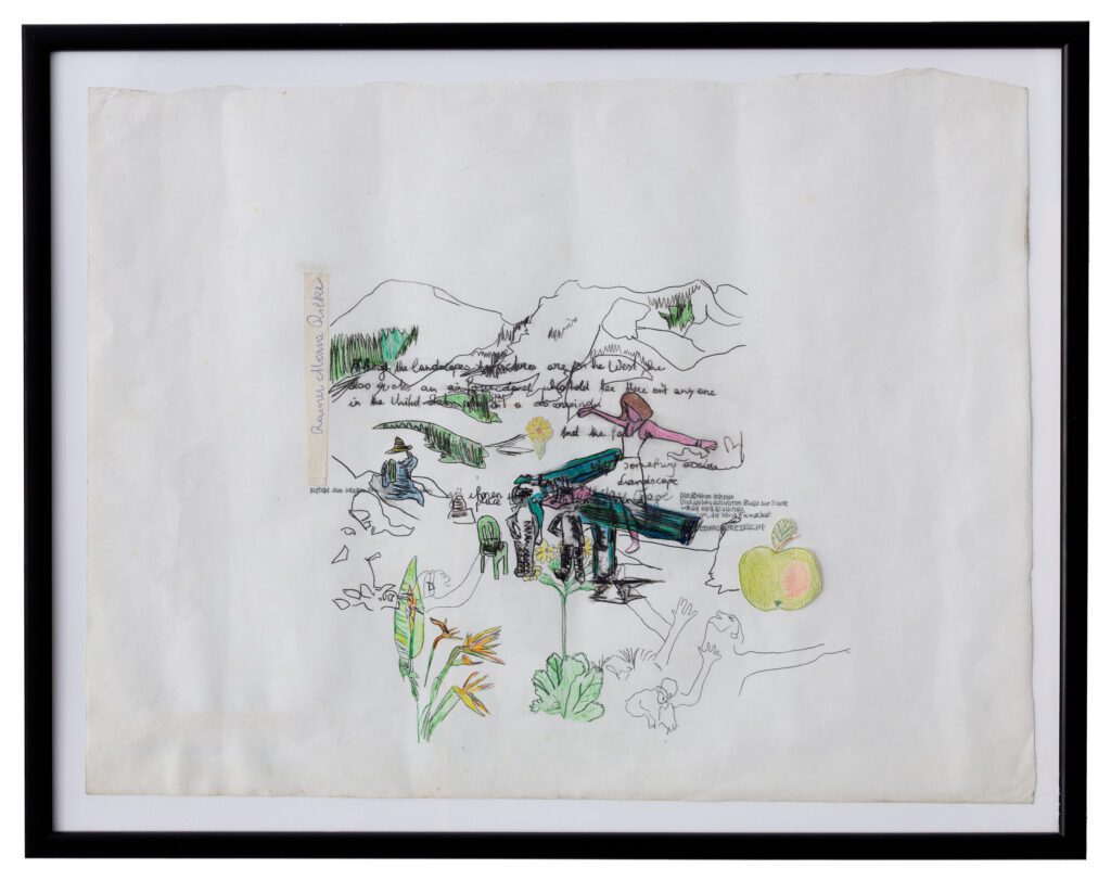 Isa Schmidlehner Rainer Maria Rilke (Madame Realism) mixed media, collage on paper 49,7 x 38,3 cm, 58 x 45 cm framed 2001 (2)