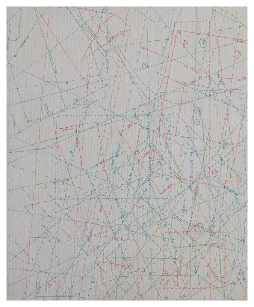 Marzena Nowak untitled, from a series of blanks crayons, pencil on canvas 46 x 38 cm 2003