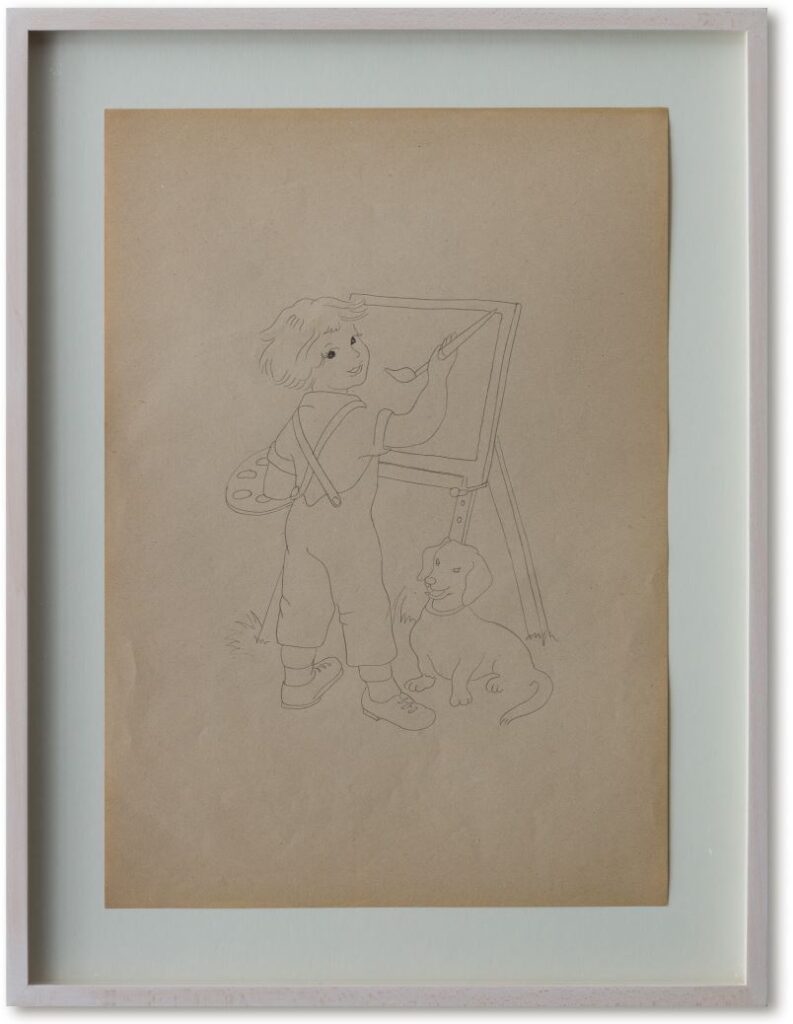 Ugo Rondinone from the 'Kinderzeichnungen' series pencil on paper 42 x 30 cm 1988