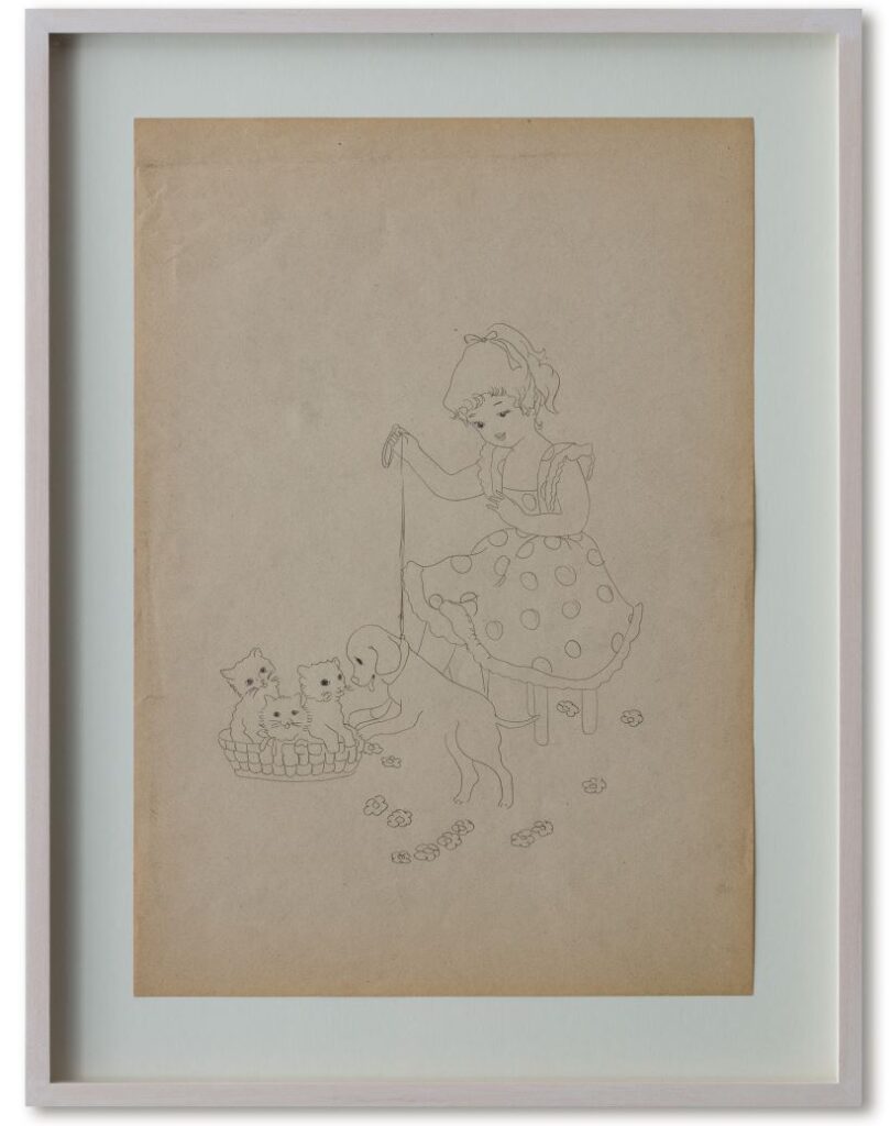 Ugo Rondinone from the 'Kinderzeichnungen' series pencil on paper 42 x 30 cm 1988
