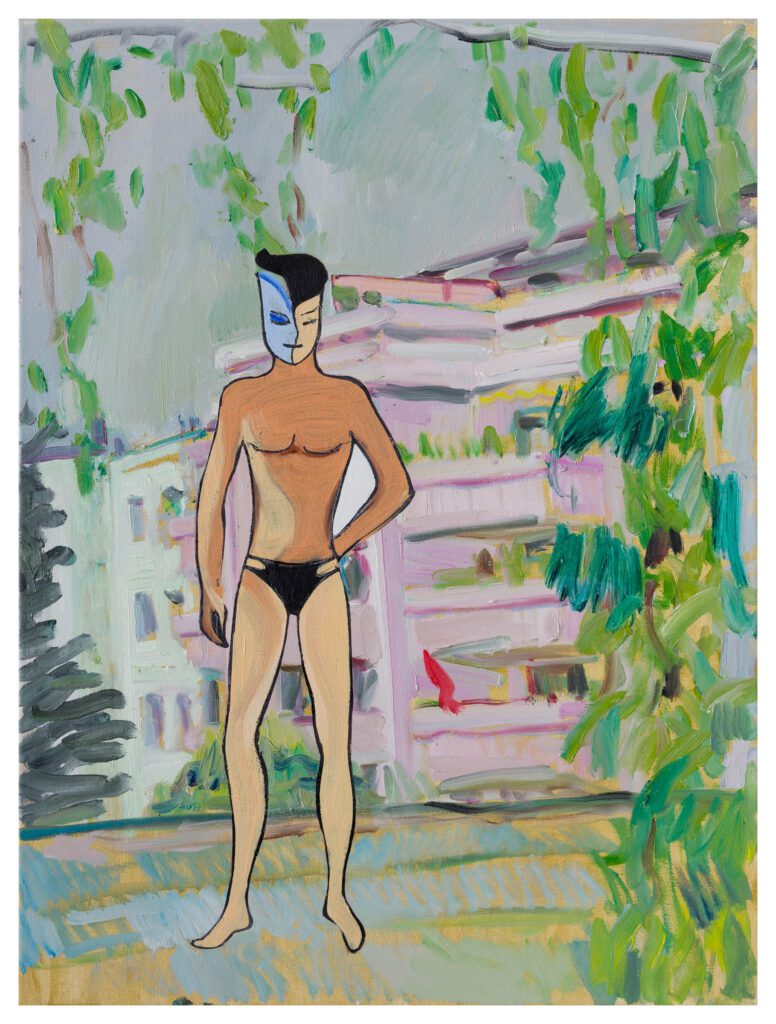 Georg Frauenschuh Close enough oil on canvas 72 × 55 cm 2023