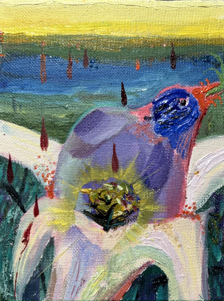 Flower Bird Samuel Kłoda painting