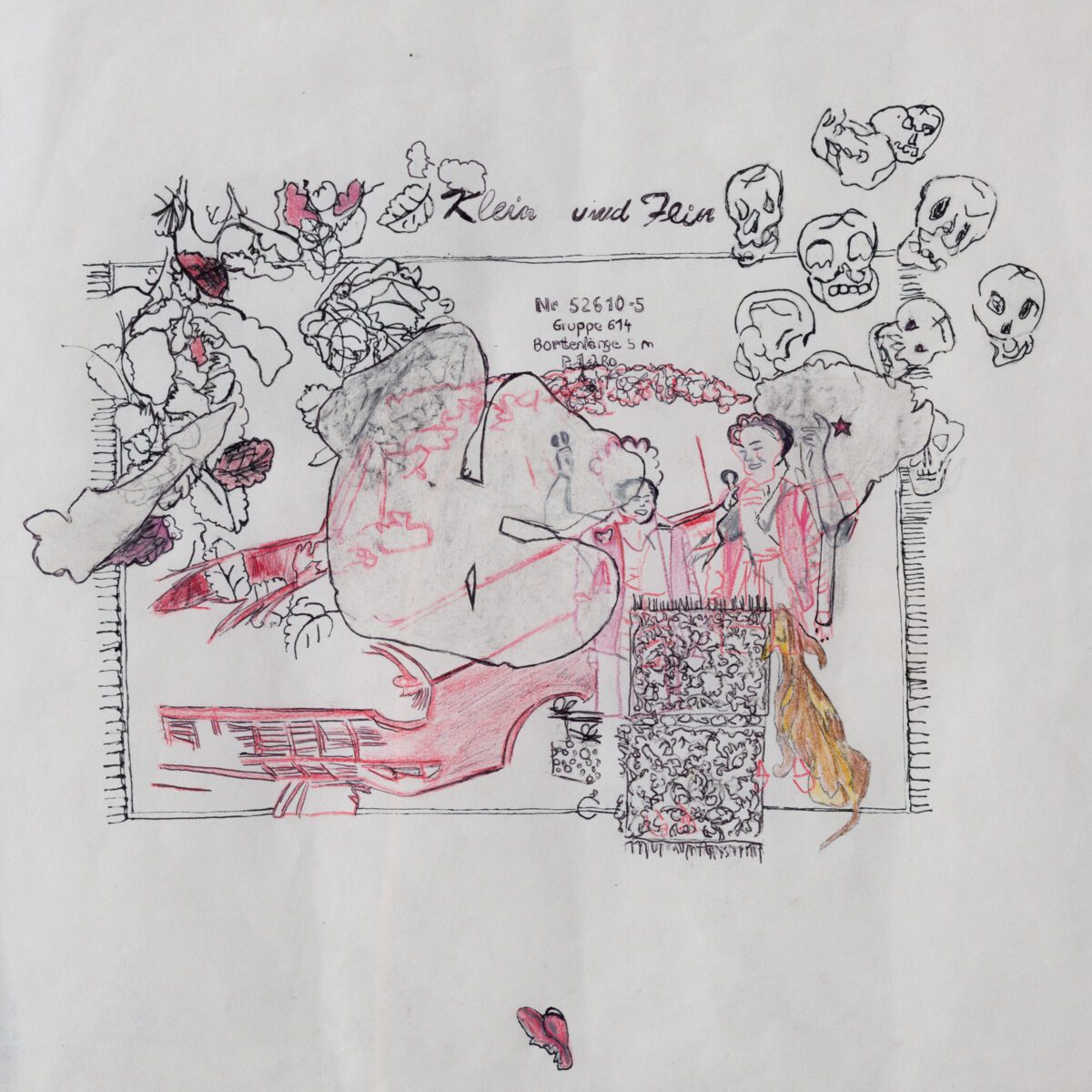 Isa Schmidlehner Rainer Maria Rilke (Madame Realism) II mixed media, collage on paper 49,7 x 38,3 cm, 58 x 45 cm framed 2001 (2)