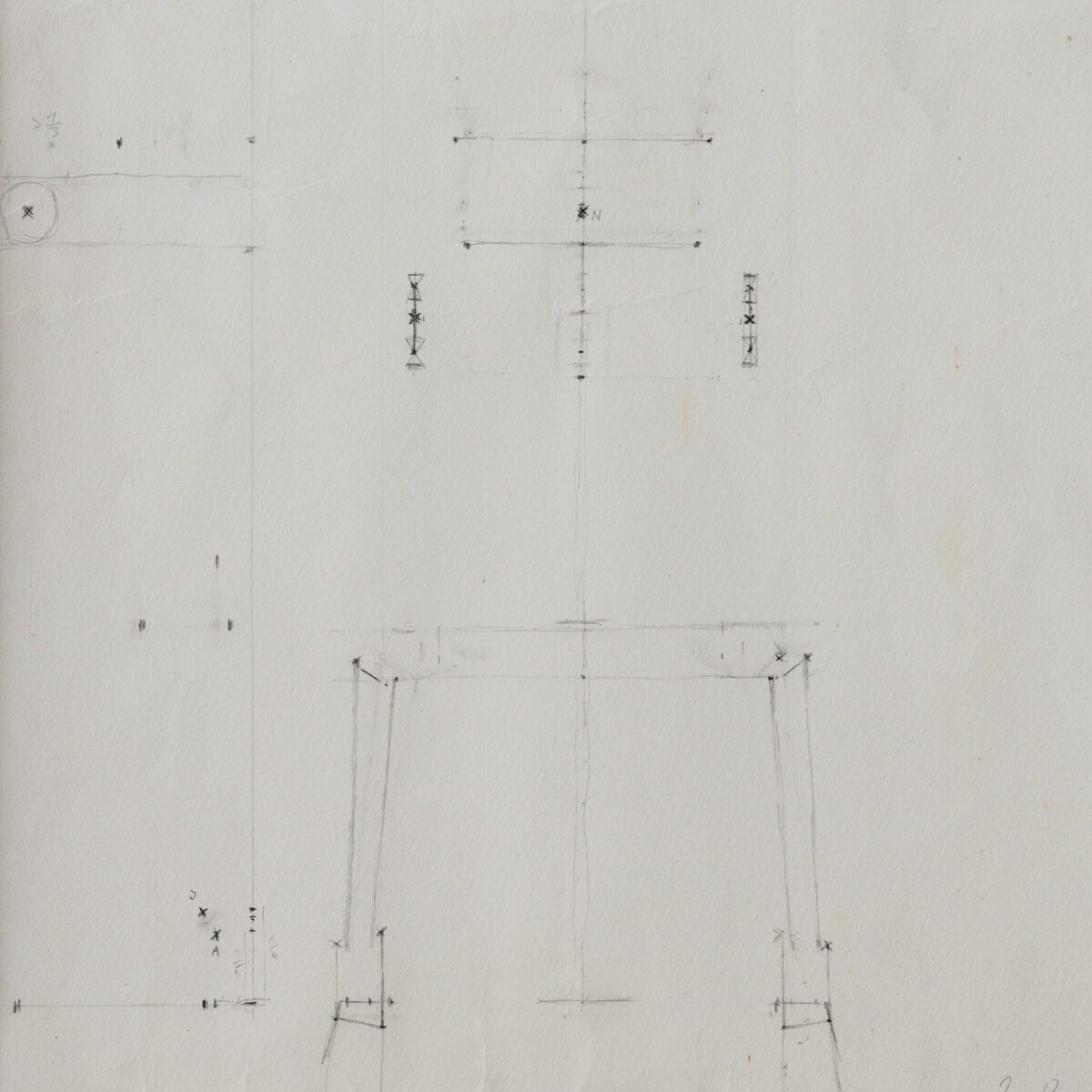 Josef Dabernig Figure pencil on paper 41 x 29 cm 1978