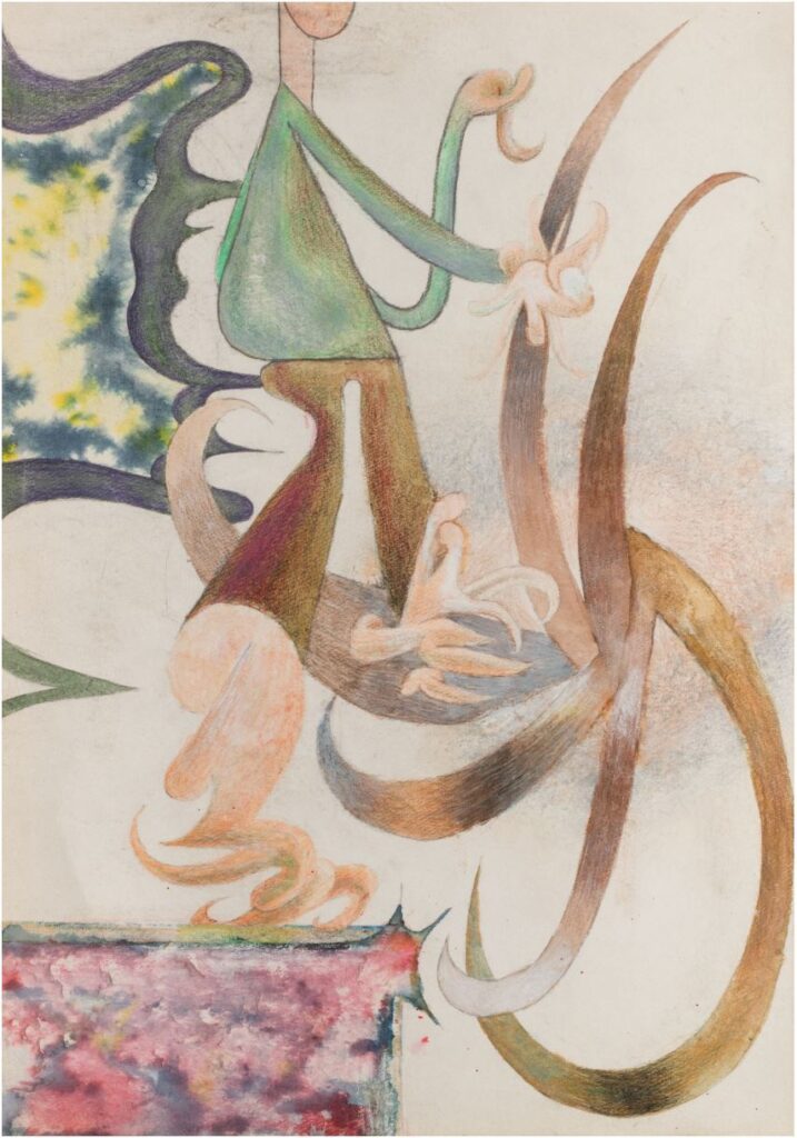 Marcin Dymek no title 31 x 22,5 cm water on paint 2021