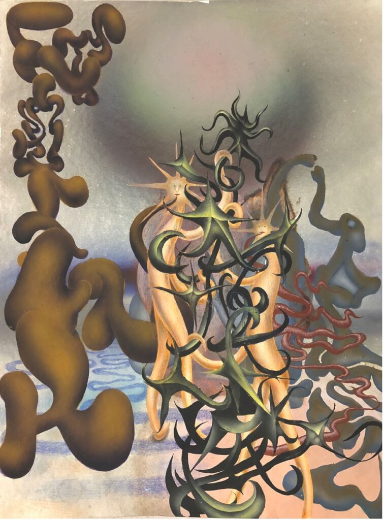 Marcin Dymek no title 54 x 40,5 cm water paint on paper 2021