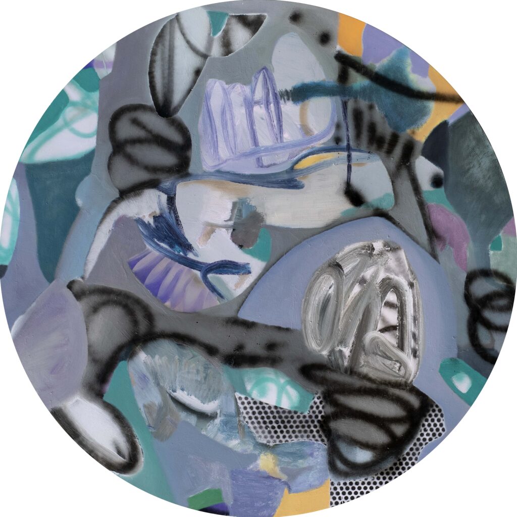 No title Grzegorz siembida 120 cm spray and oil on canvas 2022