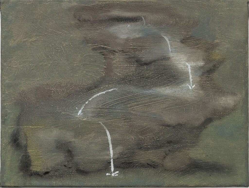 Fontanna art Michał Maliński 18 x 24 cm oil on canvas 2021