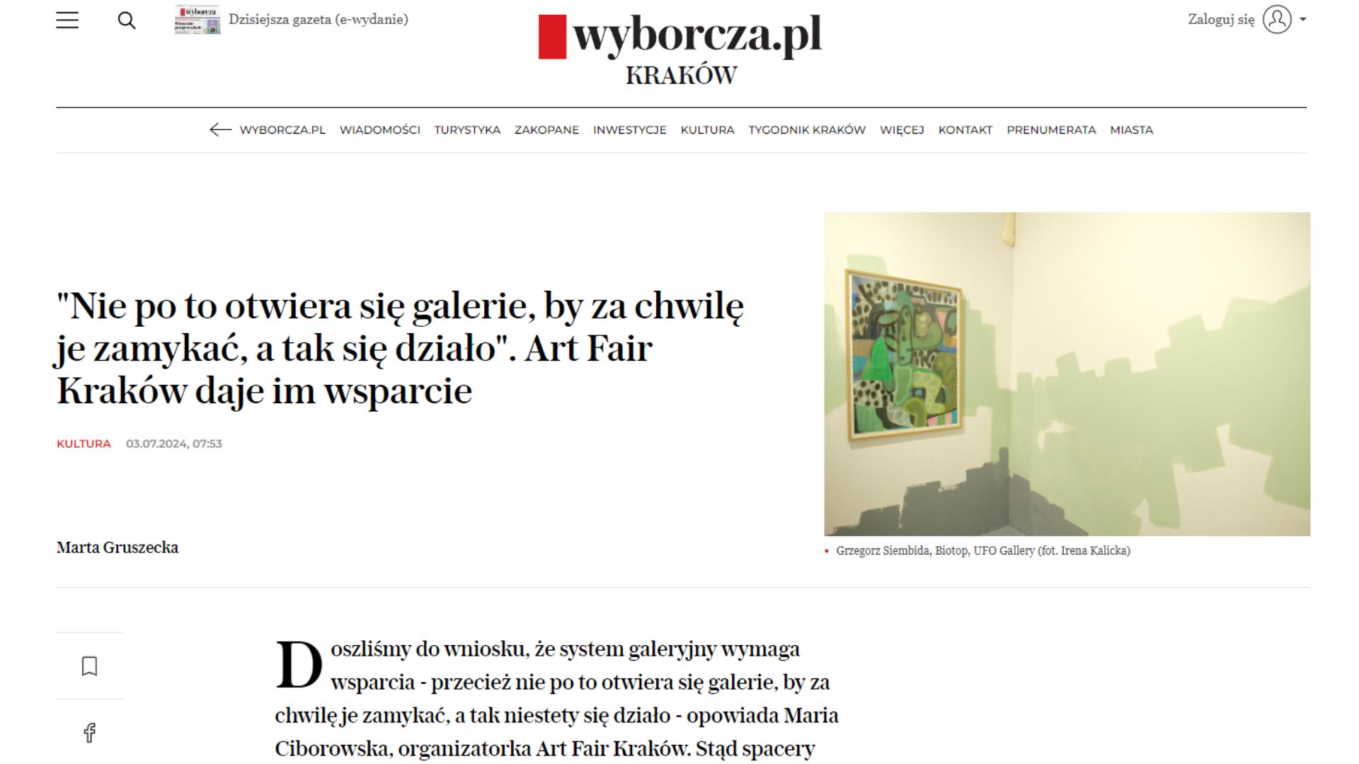 Maria Ciborowska wybocza Kraków